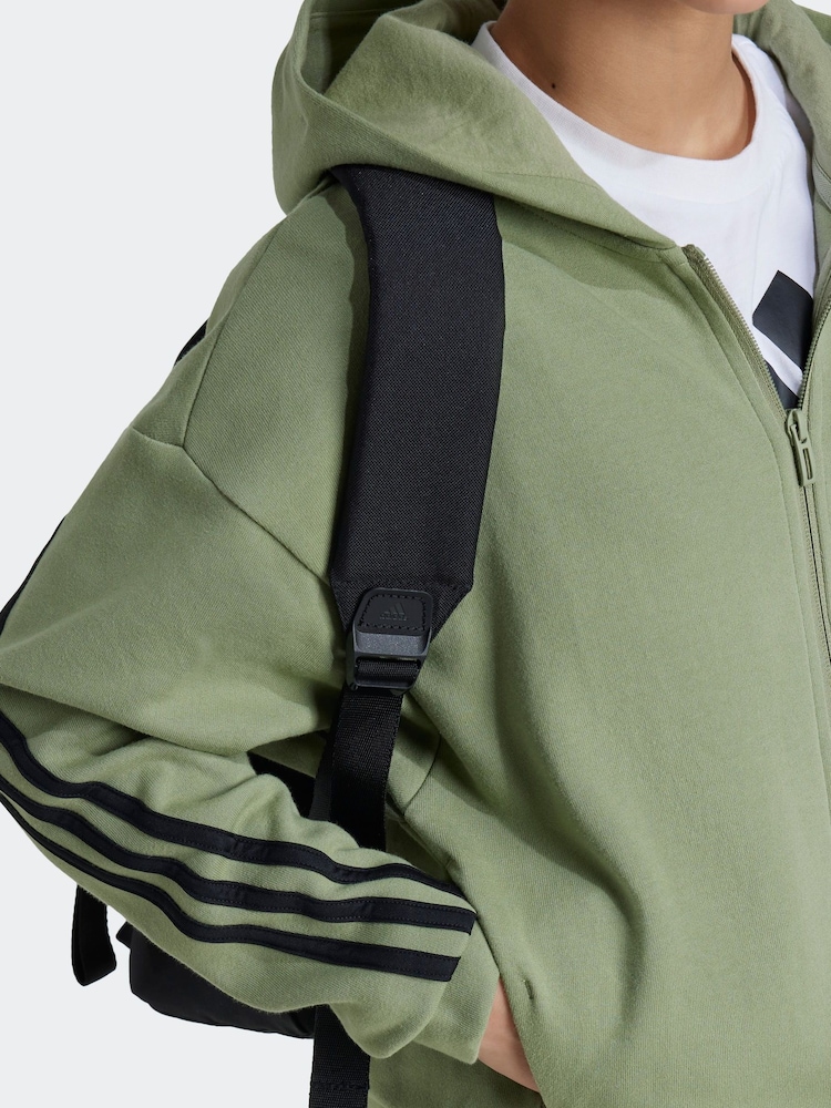 adidas Green Future Icons 3-Stripes Full-Zip Hoodie - Image 5 of 6