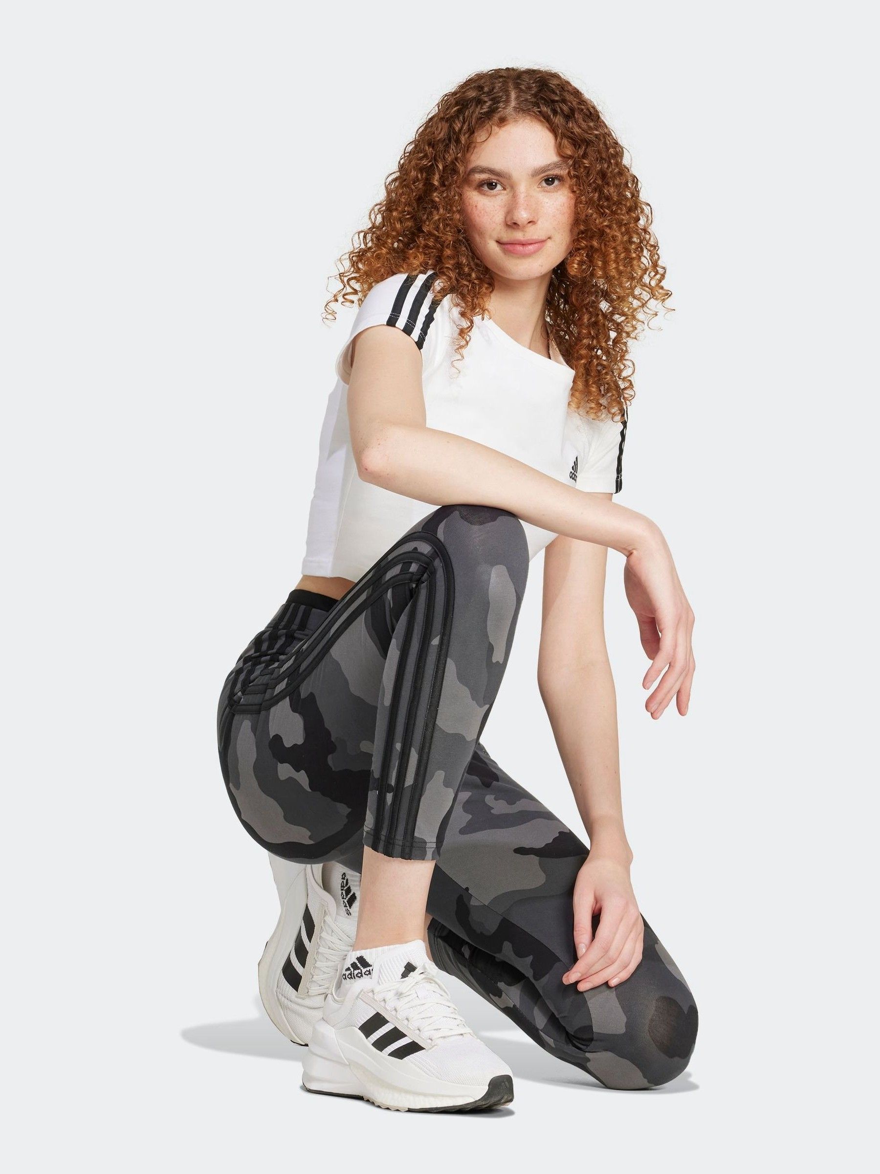 Buy adidas Camo Camo 3 Stripe Leggings from Next Germany