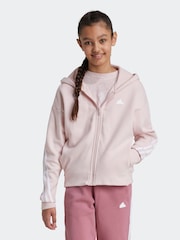 adidas Pink Future Icons 3-Stripes Full-Zip Hoodie - Image 1 of 6