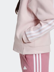 adidas Pink Future Icons 3-Stripes Full-Zip Hoodie - Image 4 of 6