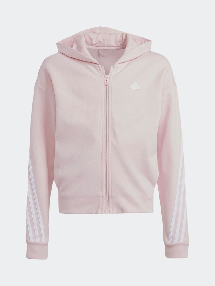 adidas Pink Future Icons 3-Stripes Full-Zip Hoodie - Image 6 of 6