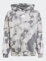 adidas Grey Kids Future Icons Camo Printed Hoodie - Image 1 of 6