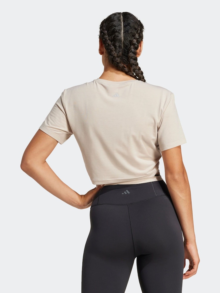 adidas Brown Yoga T-Shirt - Image 2 of 8