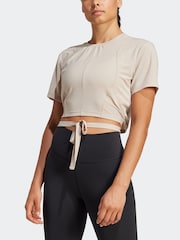 adidas Brown Yoga T-Shirt - Image 3 of 8
