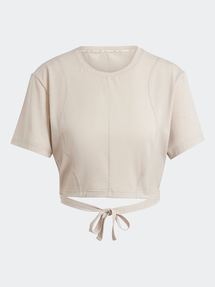 adidas Brown Yoga T-Shirt - Image 8 of 8