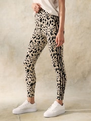 adidas Animal Essentials 3-Stripes Animal Print Leggings - Image 1 of 4