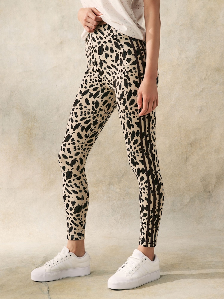 adidas Animal Essentials 3-Stripes Animal Print Leggings - Image 1 of 4