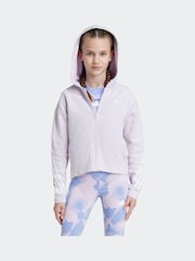 adidas Purple Future Icons 3-Stripes Full-Zip Hoodie - Image 1 of 6