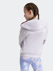 adidas Purple Future Icons 3-Stripes Full-Zip Hoodie - Image 2 of 6