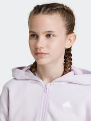 adidas Purple Future Icons 3-Stripes Full-Zip Hoodie - Image 5 of 6