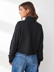 adidas Originals Black Essential 100% Cotton Sweatshirt - Image 2 of 3