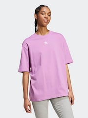 adidas Originals Purple Boyfirend 100% Cotton Essential T-Shirt - Image 1 of 7