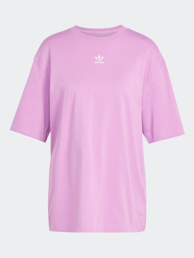 adidas Originals Purple Boyfirend 100% Cotton Essential T-Shirt - Image 7 of 7