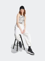 adidas White/Grey Future Icon 3 Stripe Vest - Image 4 of 6