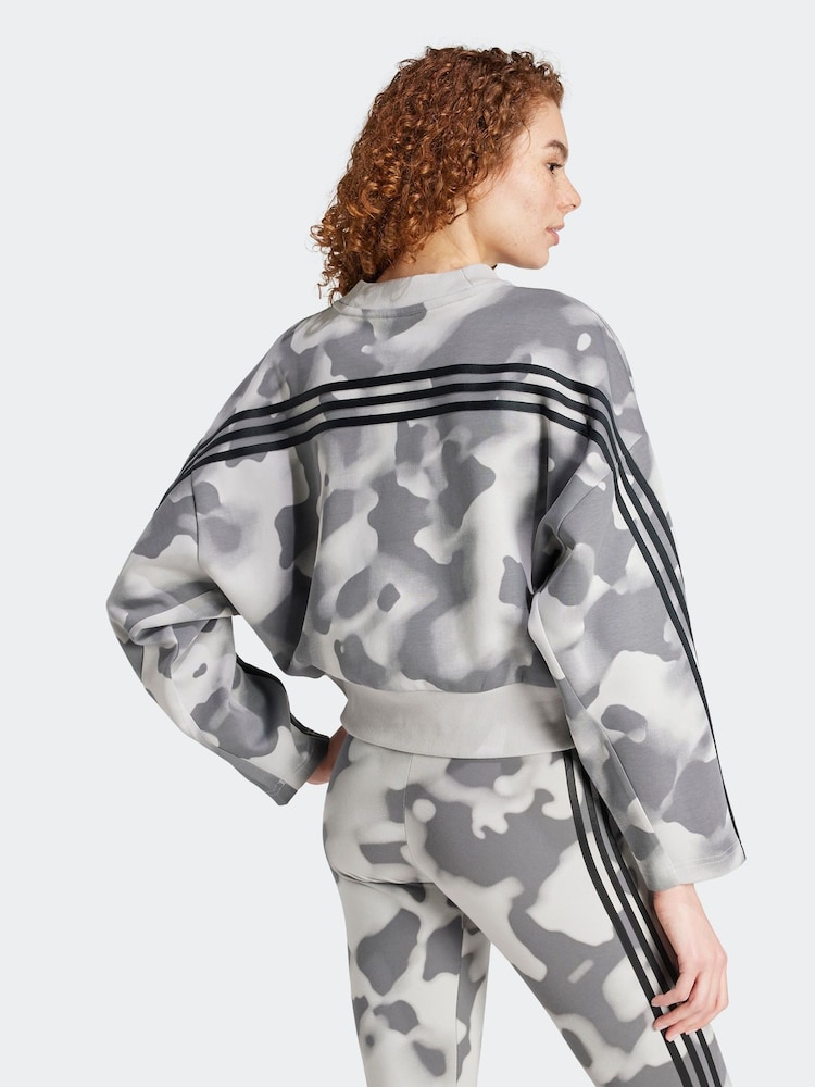 adidas Dark Natural Sportswear Future Icons 3-Stripes Sweatshirt - Image 2 of 5