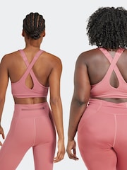 adidas Red FastImpact Luxe Run High-Support Bra - Image 3 of 11