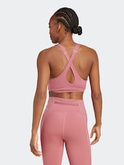 adidas Red FastImpact Luxe Run High-Support Bra - Image 4 of 11