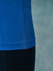 adidas Dark Blue Aeroready Train Essentials Minimal Branding V-Neck T-Shirt - Image 5 of 5