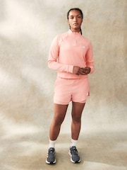 adidas Pink Train Essential 1/4 Zip Sweat Top - Image 3 of 5