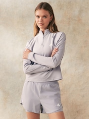 adidas Grey Train Essential 1/4 Zip Sweat Top - Image 1 of 5