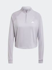 adidas Grey Train Essential 1/4 Zip Sweat Top - Image 5 of 5