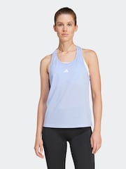 adidas Dark Blue Train Essentials Minimal Branding Racerback Tank Top - Image 2 of 7