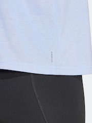 adidas Dark Blue Train Essentials Minimal Branding Racerback Tank Top - Image 6 of 7