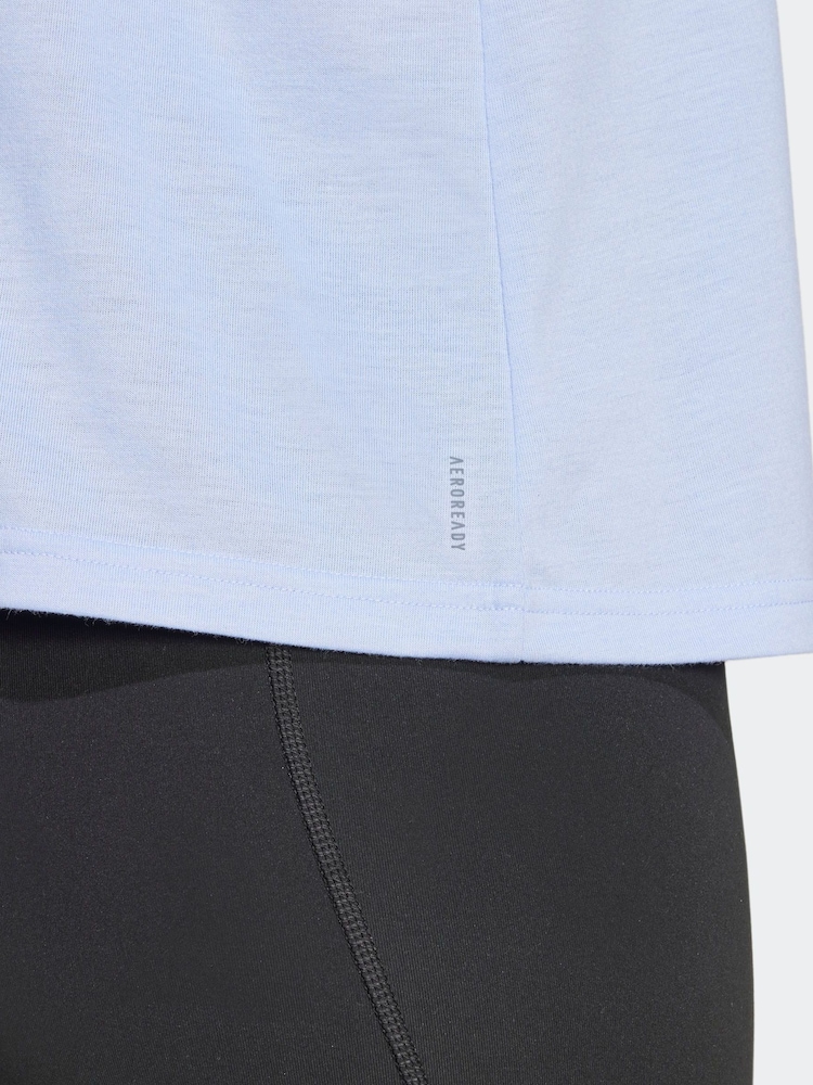 Albastru închis - Tricou Adidas Train Essentials Minimal Branding Racerback - Image 6 of 7