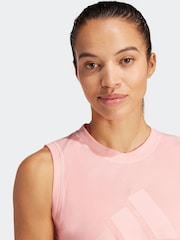 Розовый - Спортивная майка с логотипом adidas Train Essentials - Изображение 3 из 8