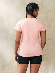 adidas Light Pink Aeroready Train Essentials Minimal Branding V-Neck T-Shirt - Image 2 of 3