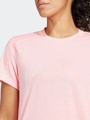 adidas Pink Train Essentials Logo T-Shirt - Image 3 of 7