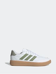 adidas Green/White Courtblock Trainers - Image 1 of 18