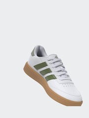 adidas Green/White Courtblock Trainers - Image 10 of 18