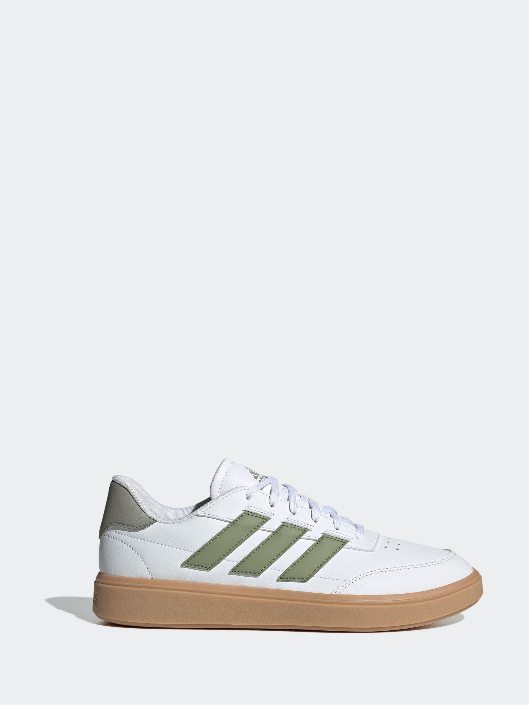 Buy adidas Green/White Courtblock Trainers from Next Luxembourg
