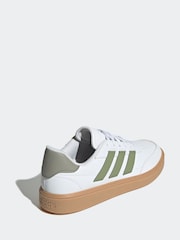 adidas Green/White Courtblock Trainers - Image 16 of 18