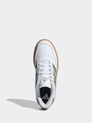 adidas Green/White Courtblock Trainers - Image 17 of 18
