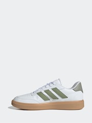 adidas Green/White Courtblock Trainers - Image 18 of 18