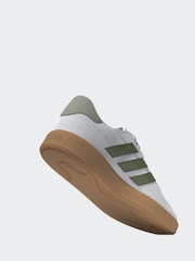 adidas Green/White Courtblock Trainers - Image 7 of 18