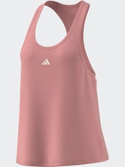 adidas Light Pink Train Essentials Minimal Branding Racerback Tank Top - Image 6 of 7