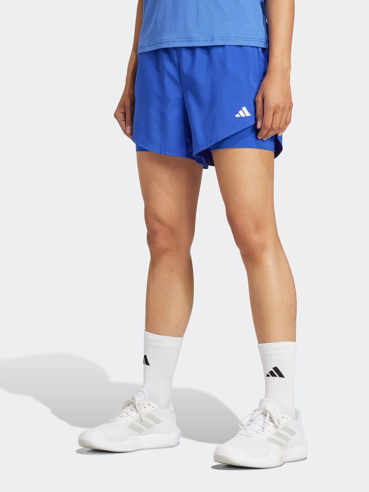 adidas Blue Aeroready Minimal 2-in-1 Shorts - Image 1 of 6