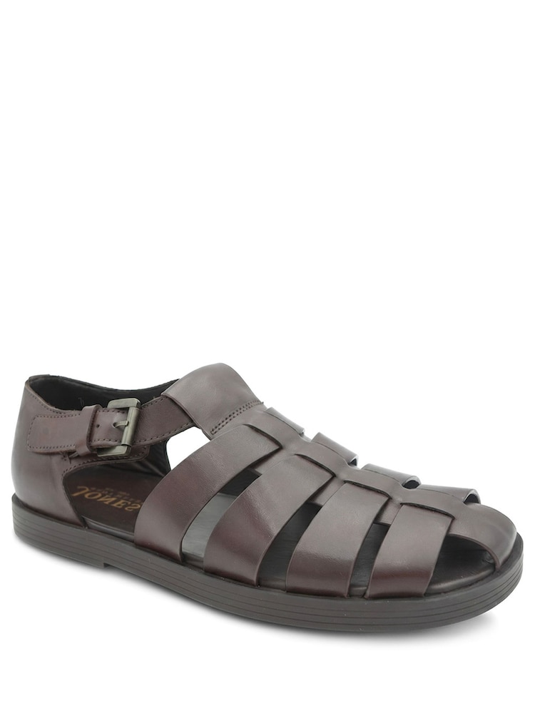 Marrón oscuro - Jones Bootmaker Wandsworth Leather Fisherman Sandals - Imagen 1 de 5 Marrón oscuro - Jones Bootmaker Wandsworth Leather Fisherman Sandals - Imagen 1 de 5