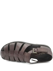 Marrón oscuro - Jones Bootmaker Wandsworth Leather Fisherman Sandals - Imagen 3 de 5