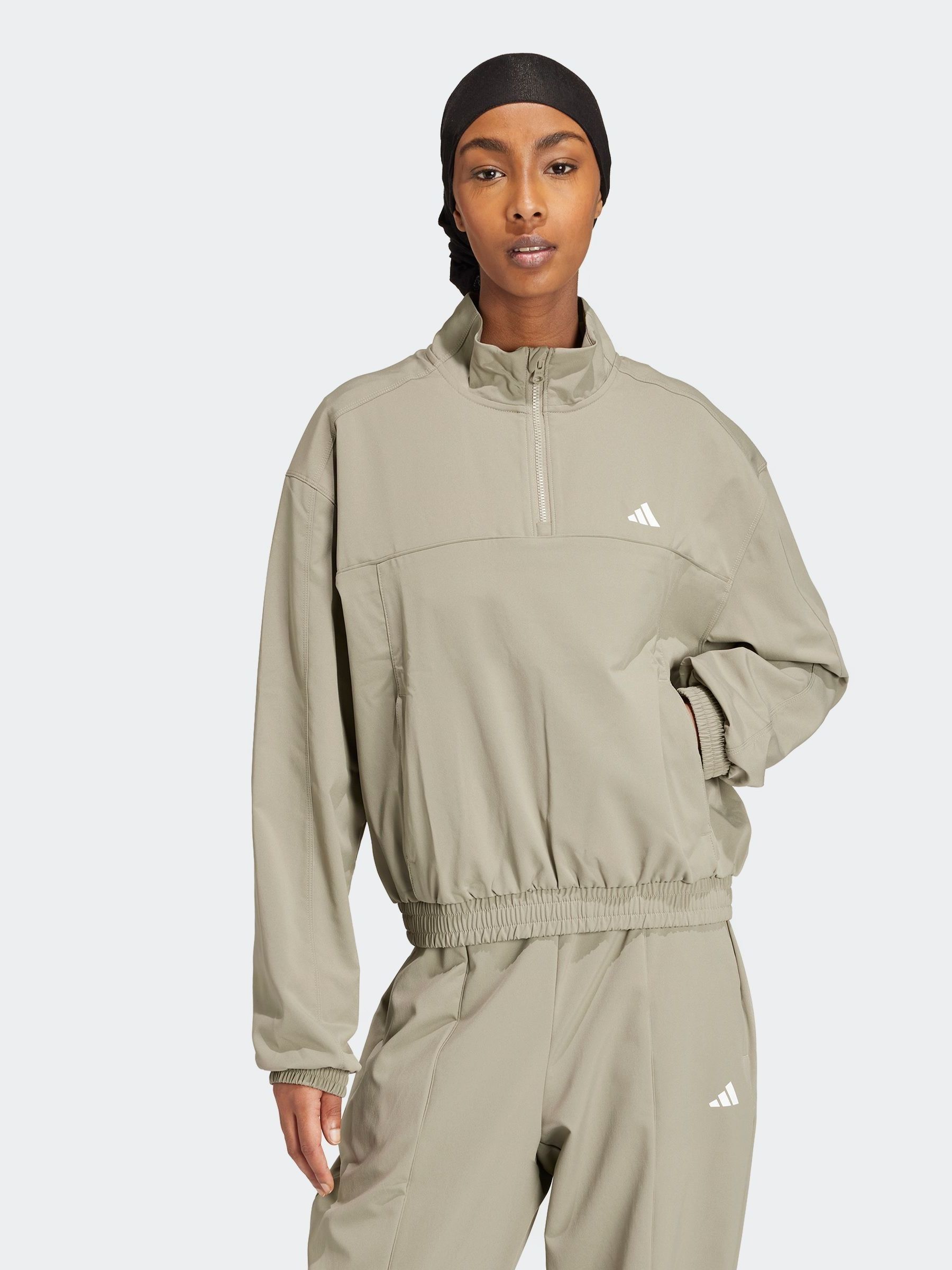 Buy adidas Grey Aeroready Train Essentials Woven Quarter Zip Track Top from Next Canada