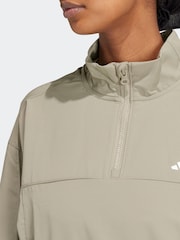 adidas Grey Aeroready Train Essentials Woven Quarter-Zip Track Top - Image 4 of 7