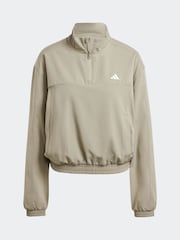 adidas Grey Aeroready Train Essentials Woven Quarter-Zip Track Top - Image 7 of 7