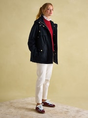 Joules Fairford Navy Waterproof Raincoat with Hood - Image 3 of 9