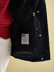 Joules Fairford Navy Waterproof Raincoat with Hood - Image 6 of 9