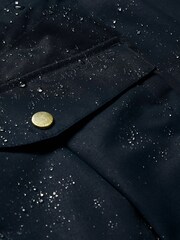 Joules Fairford Navy Waterproof Raincoat with Hood - Image 7 of 9