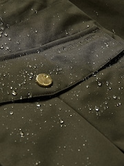 Joules Fairford Khaki Green Waterproof Raincoat with Hood - Image 7 of 8