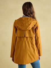 Joules Portwell Dark Yellow Waterproof Raincoat With Hood - Image 2 of 8